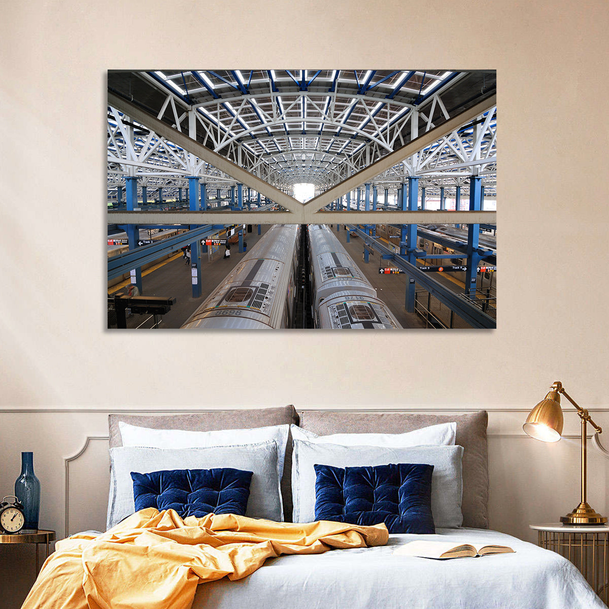 Stillwell Avenue Station Platform Perspective Wall Art in a room, landscape