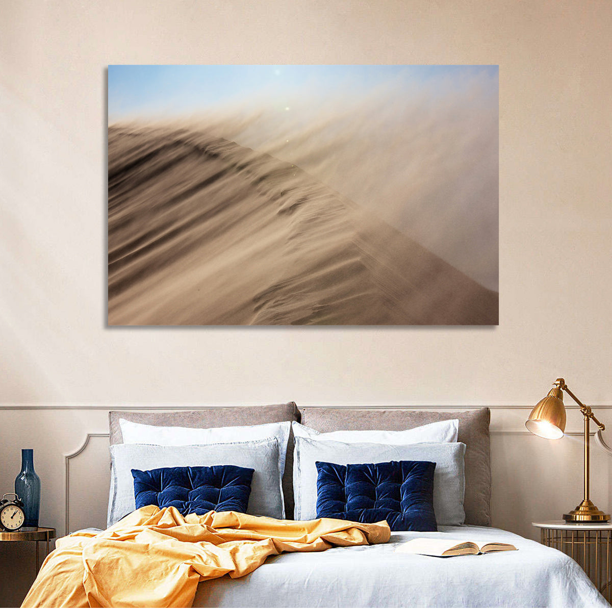 Sandstorm Over Dune Wall Art in a room, landscape