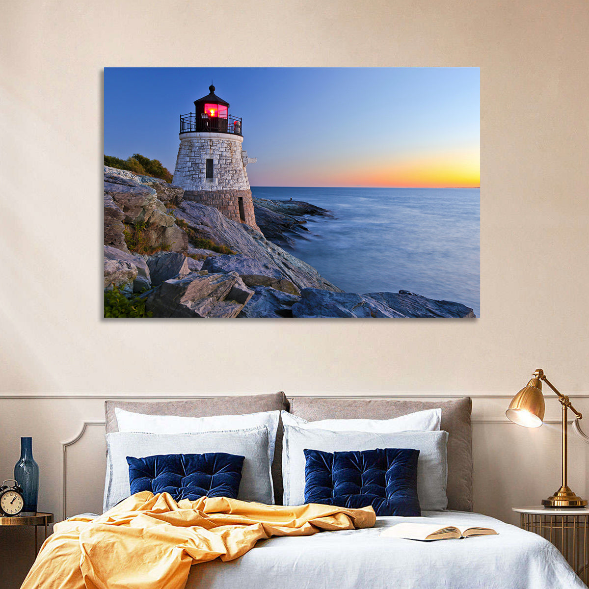 Castle Hill Lighthouse at Dusk Wall Art