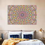 Beaded Kaleidoscope Mandala Wall Art