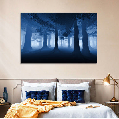 Midnight Blue Forest Wall Art
