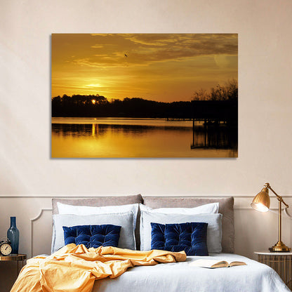Lake Weiss Sunset Reflection Wall Art