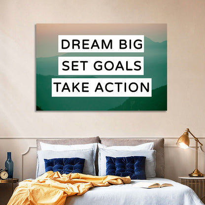 Dream Big Set Goals Wall Art