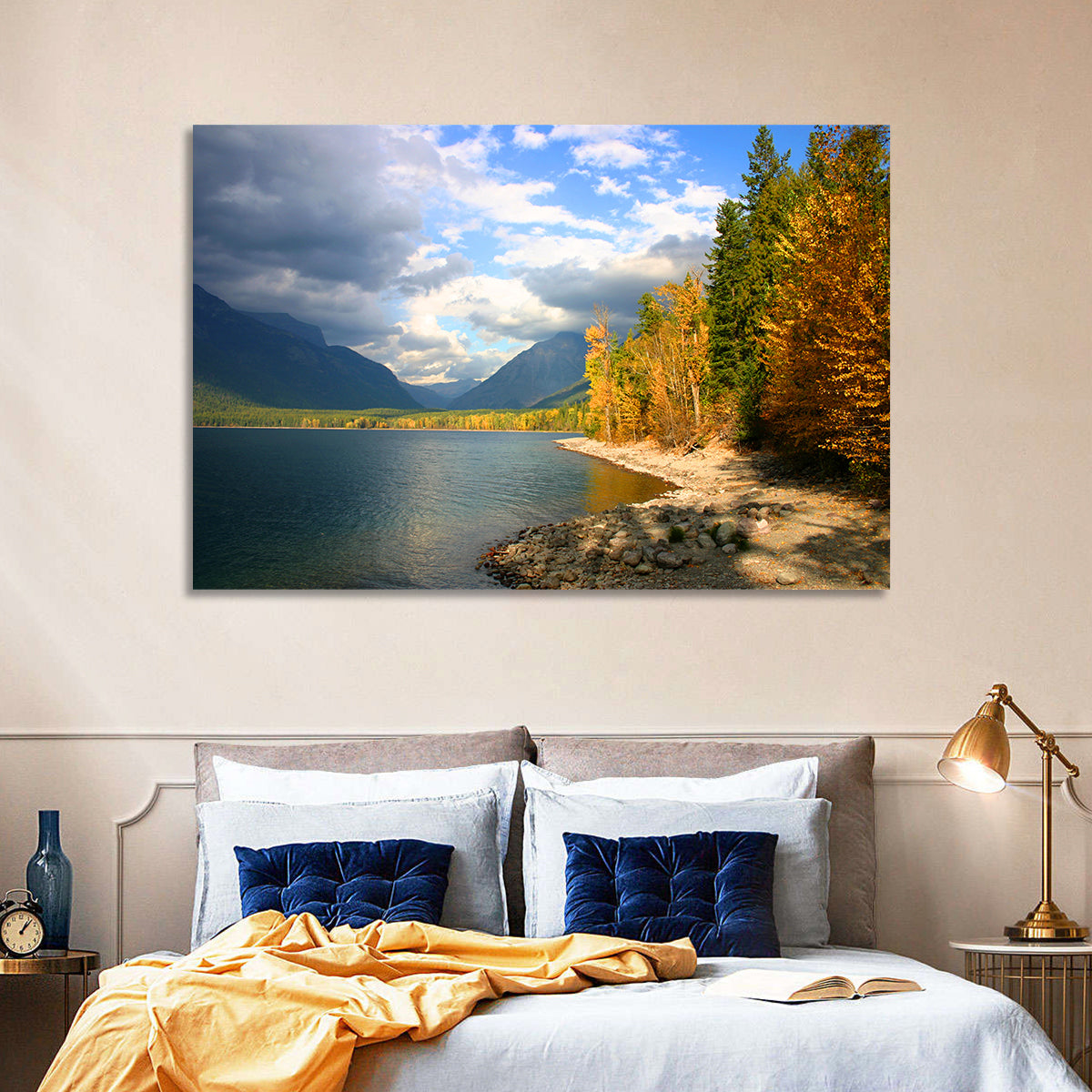 Lake Mcdonald Autumn Shoreline Wall Art