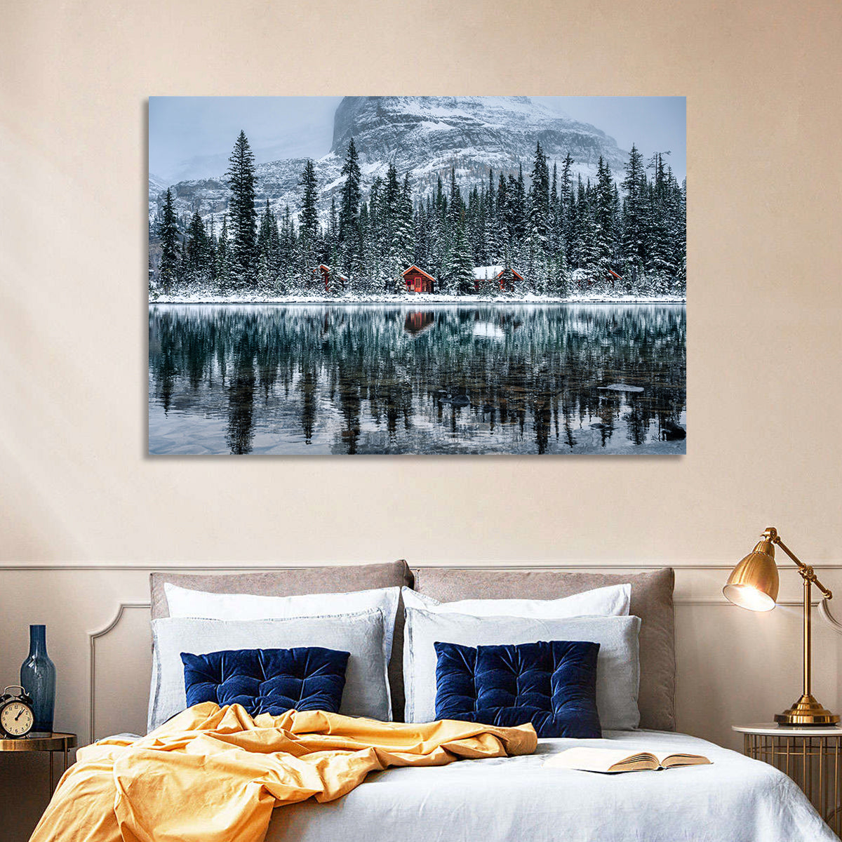 Lake O Hara Winter Reflection Wall Art