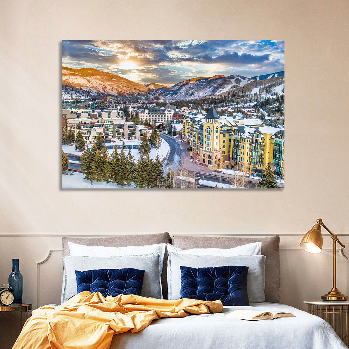 Vail Village Skyline Wall Art