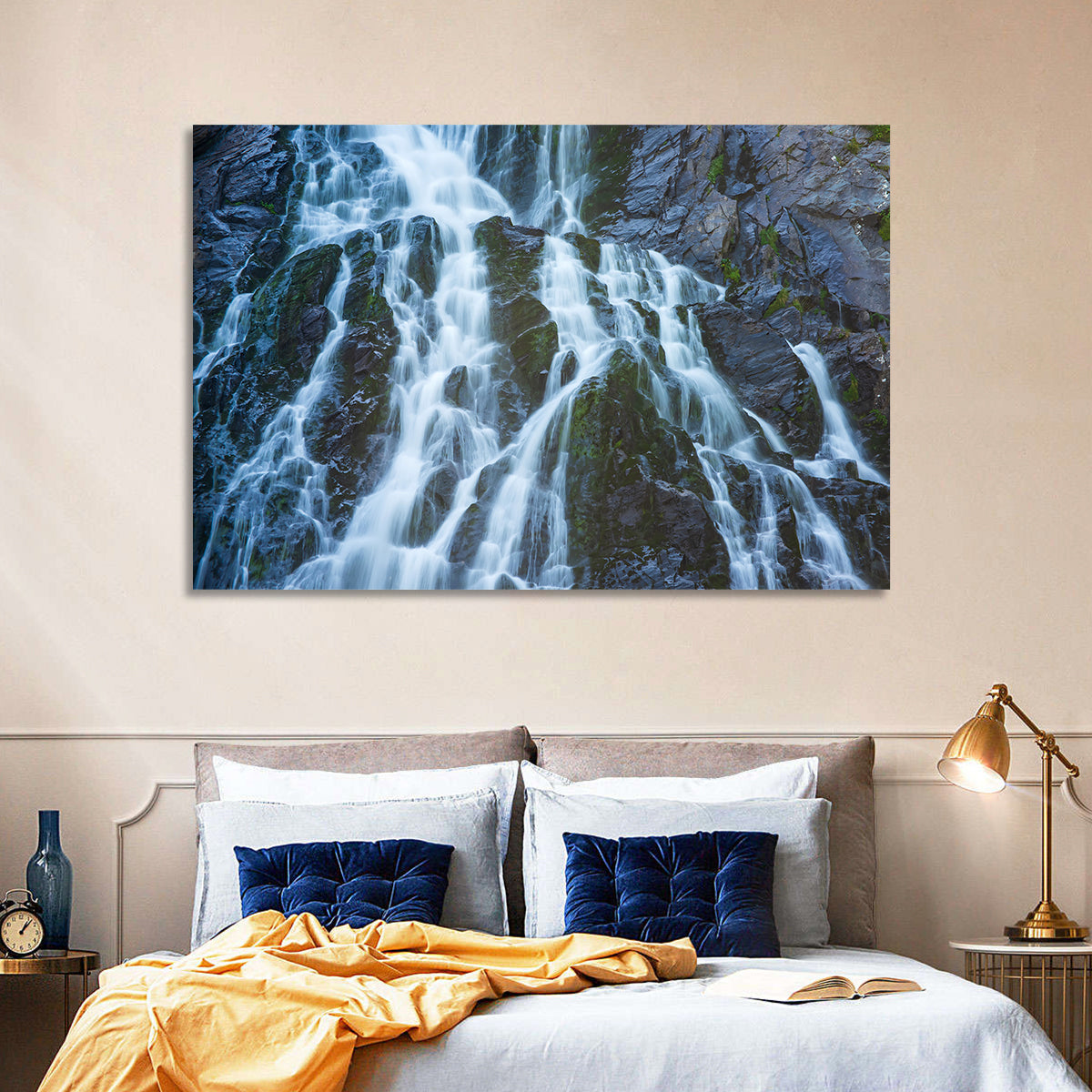 Balea Cascada Waterfall Wall Art in a room, landscape