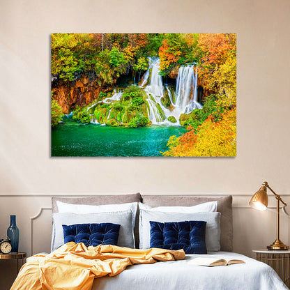 Plitvička Jezera Autumn Falls Wall Art