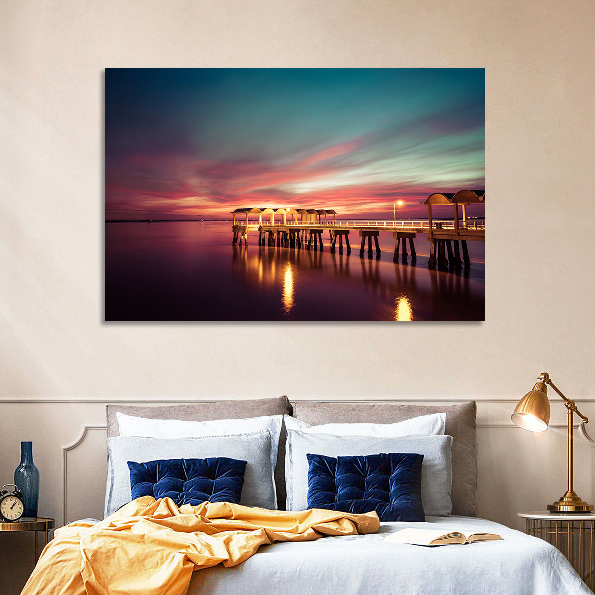 Jekyll Island Pier at Dusk Wall Art