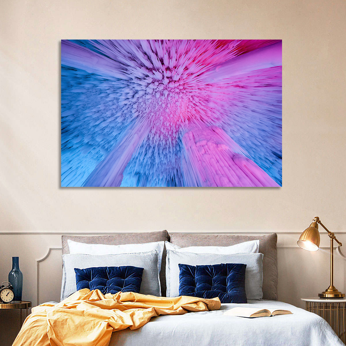 Ethereal Ice Cave Icicles Wall Art