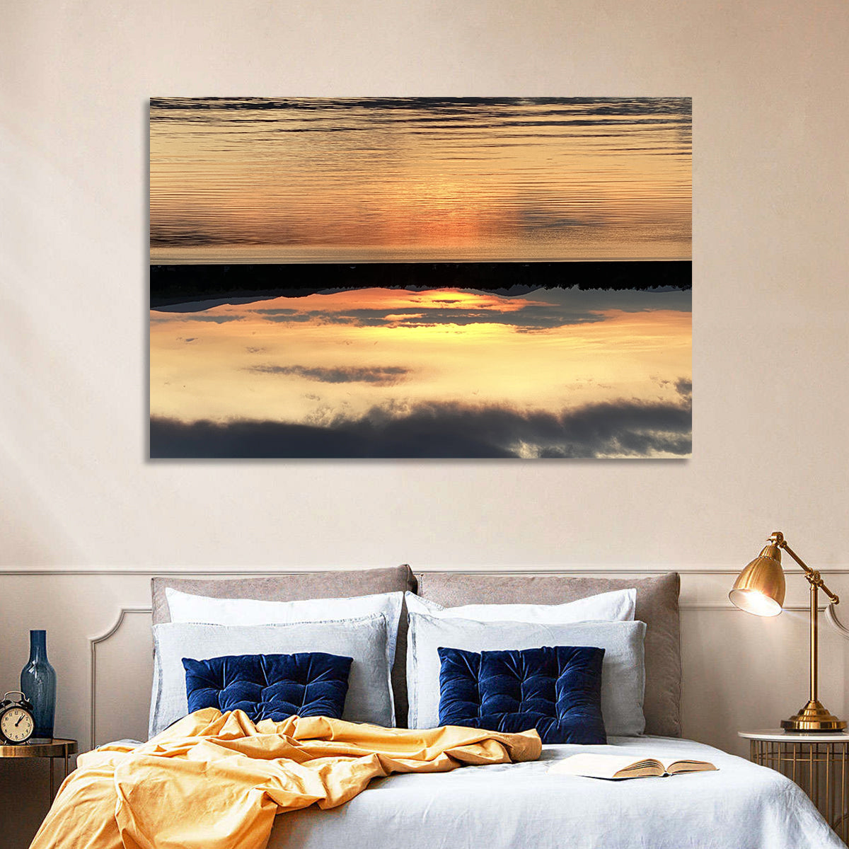 Lake Pleasant Golden Sunset Wall Art