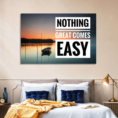 Nothing Great Comes Easy, Boat at Sunrise Wall Art