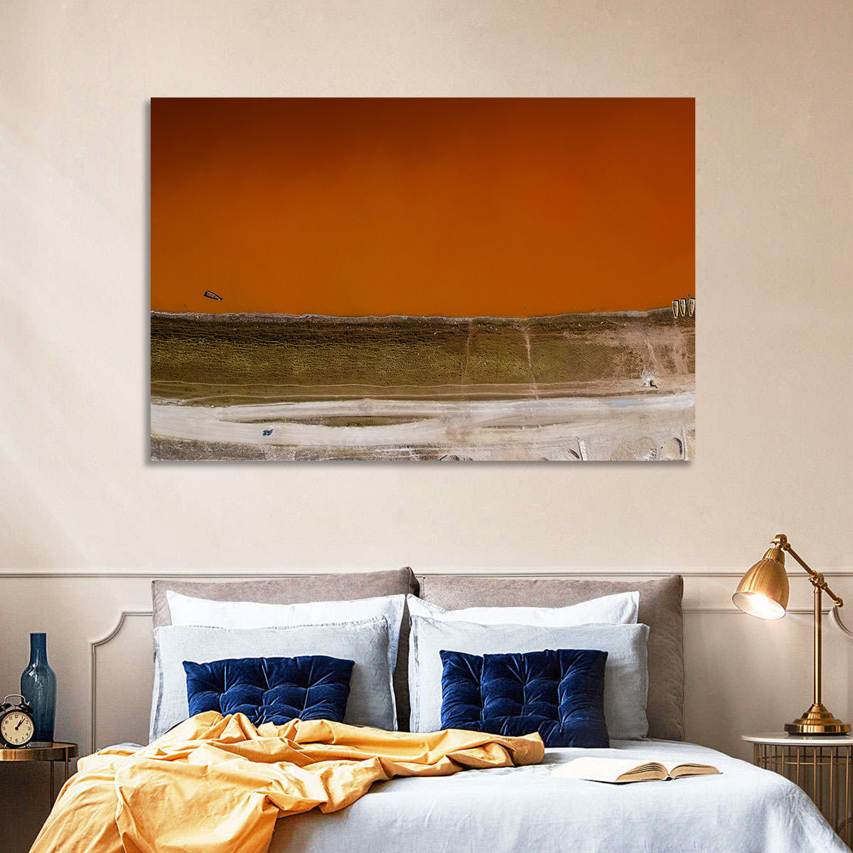 Lake Retba Aerial View Wall Art