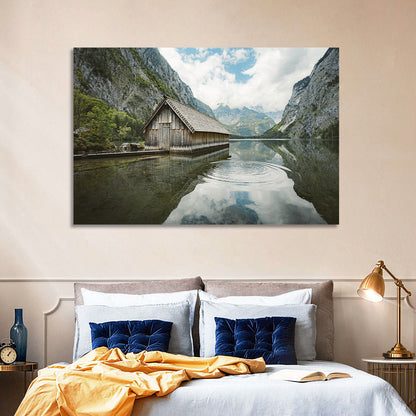 Königssee Boathouse at Obersee Wall Art