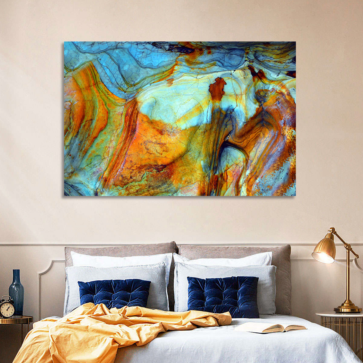 Agate-inspired Rock Pattern Wall Art