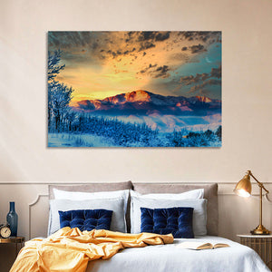 Pikes Peak Sunset Wall Art