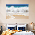 Breaking Wave Over Wet Sand Wall Art