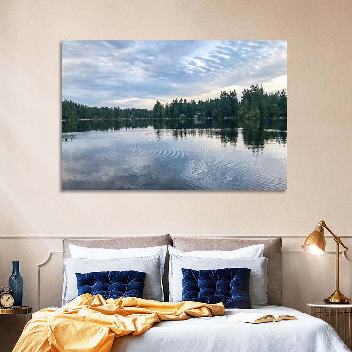 Beaver Lake Park Sunrise Reflection Wall Art