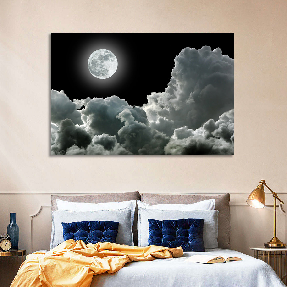 Cloudy Moonlight Wall Art