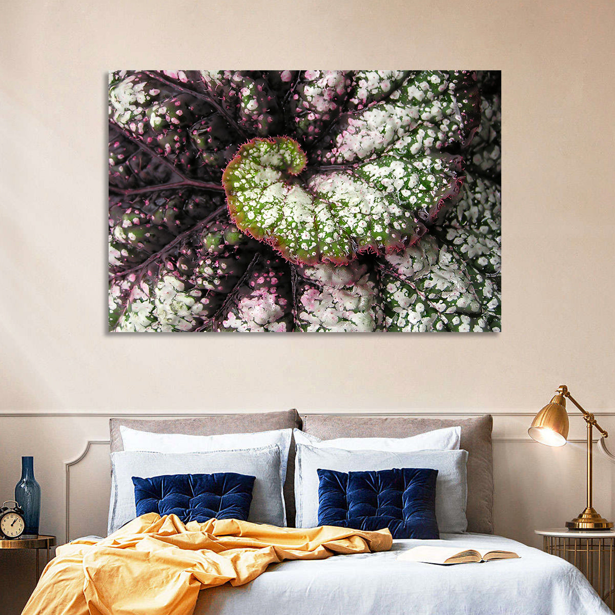 Begonia Leaf Spiral Geometry Wall Art