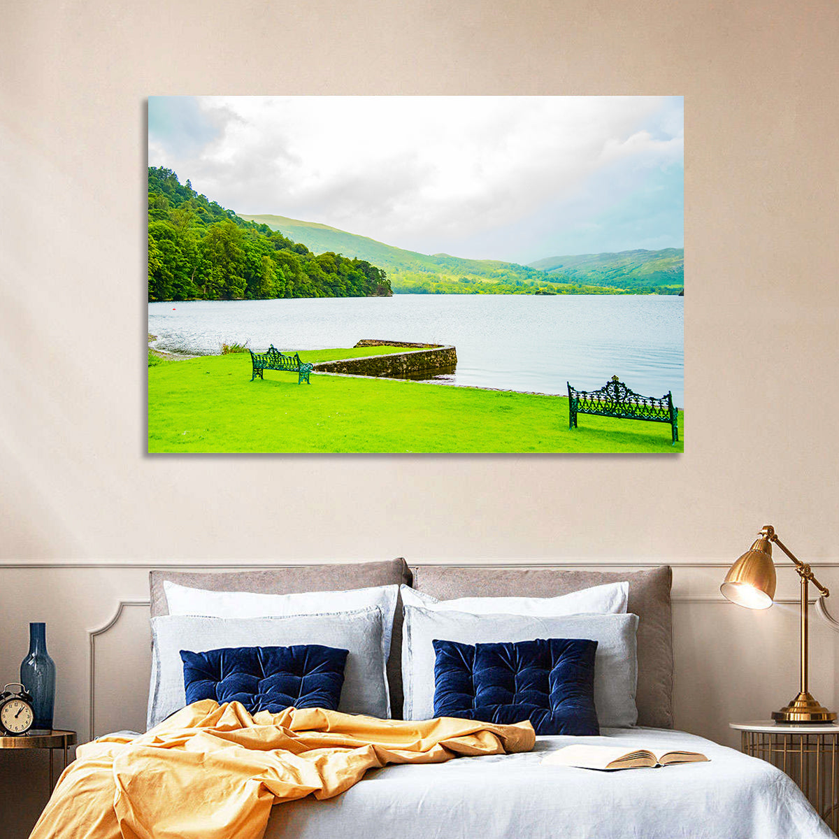 Ullswater Lakeside Benches Wall Art