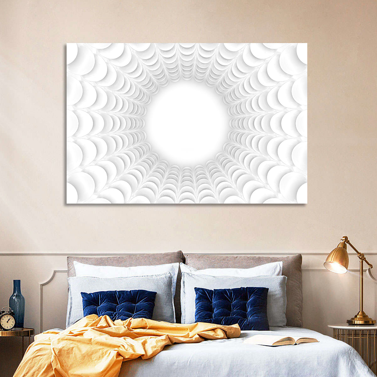 White Bubble Sphere Tunnel Wall Art