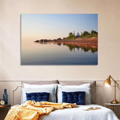 Lake Peipus Sunset with Blue Domes Wall Art