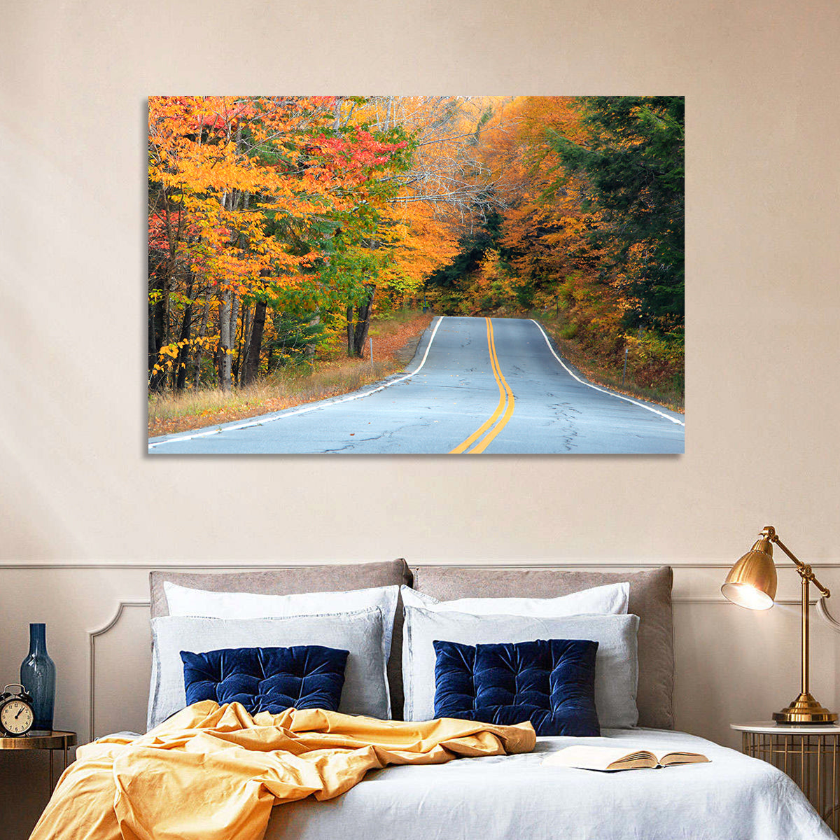 Autumn Road in New Hampshire Wall Art