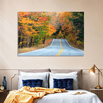 Autumn Road in New Hampshire Wall Art