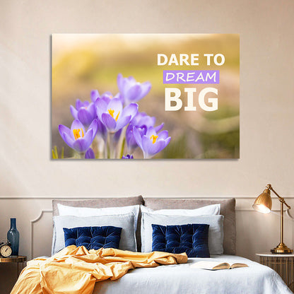 Dare to Dream Big, Purple Crocus Wall Art