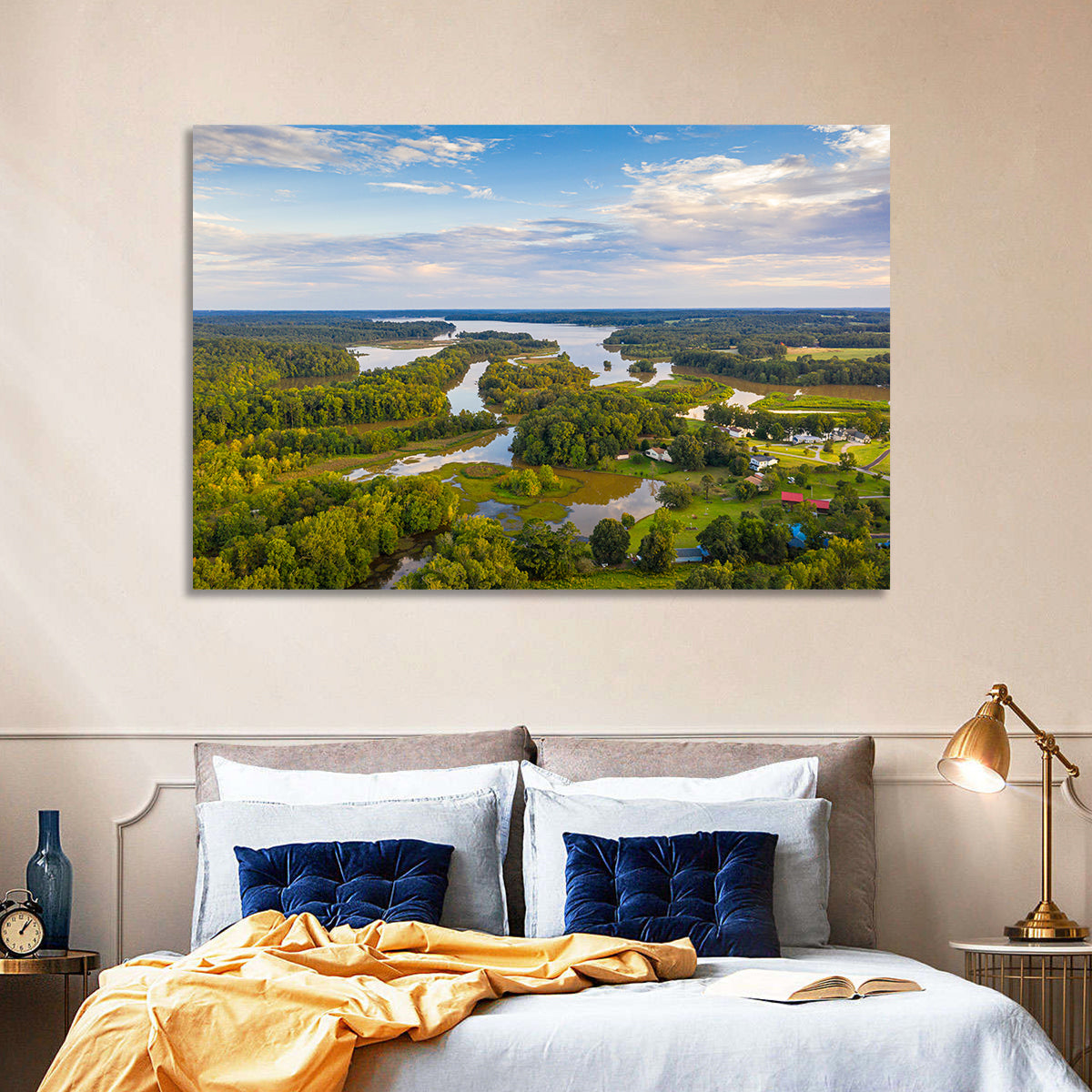 Lake Oconee Aerial Landscape Wall Art