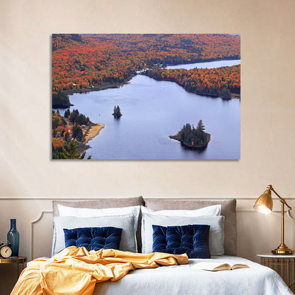 Lake Monroe Aerial with Islands Wall Art