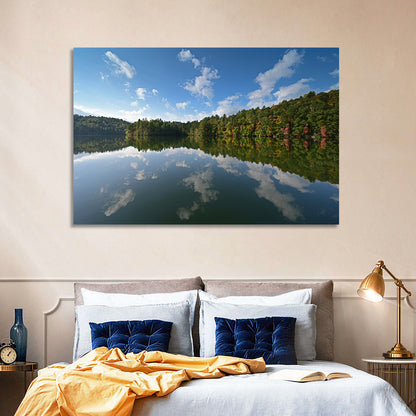 Autumn Reflection at Lake Santeetlah Wall Art