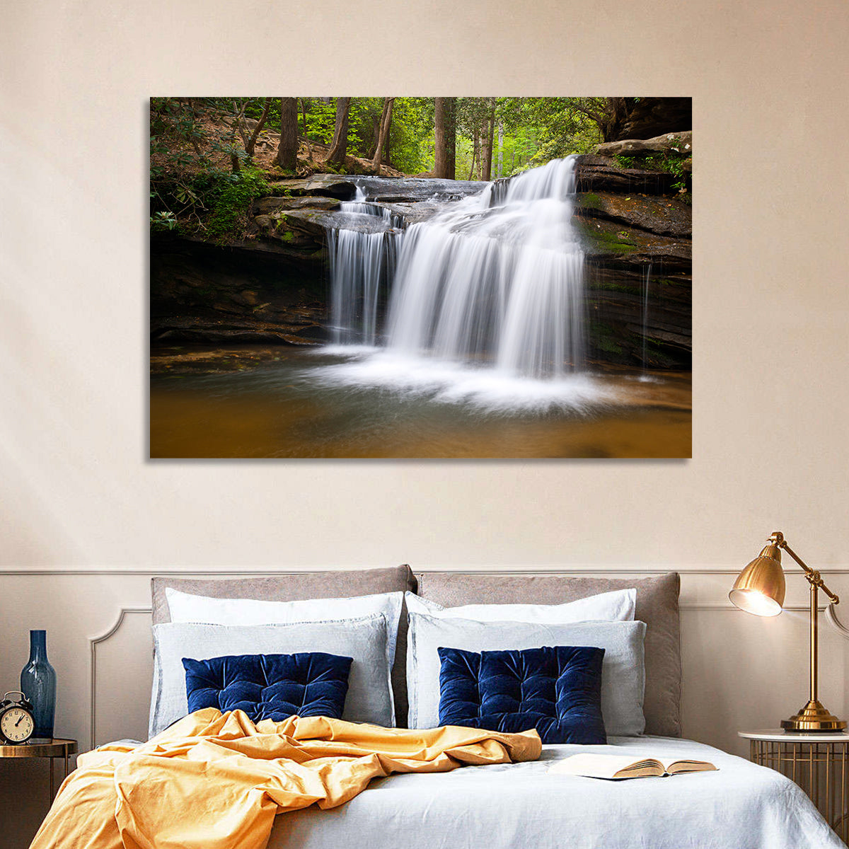 Table Rock State Park Waterfall Wall Art in a room, landscape