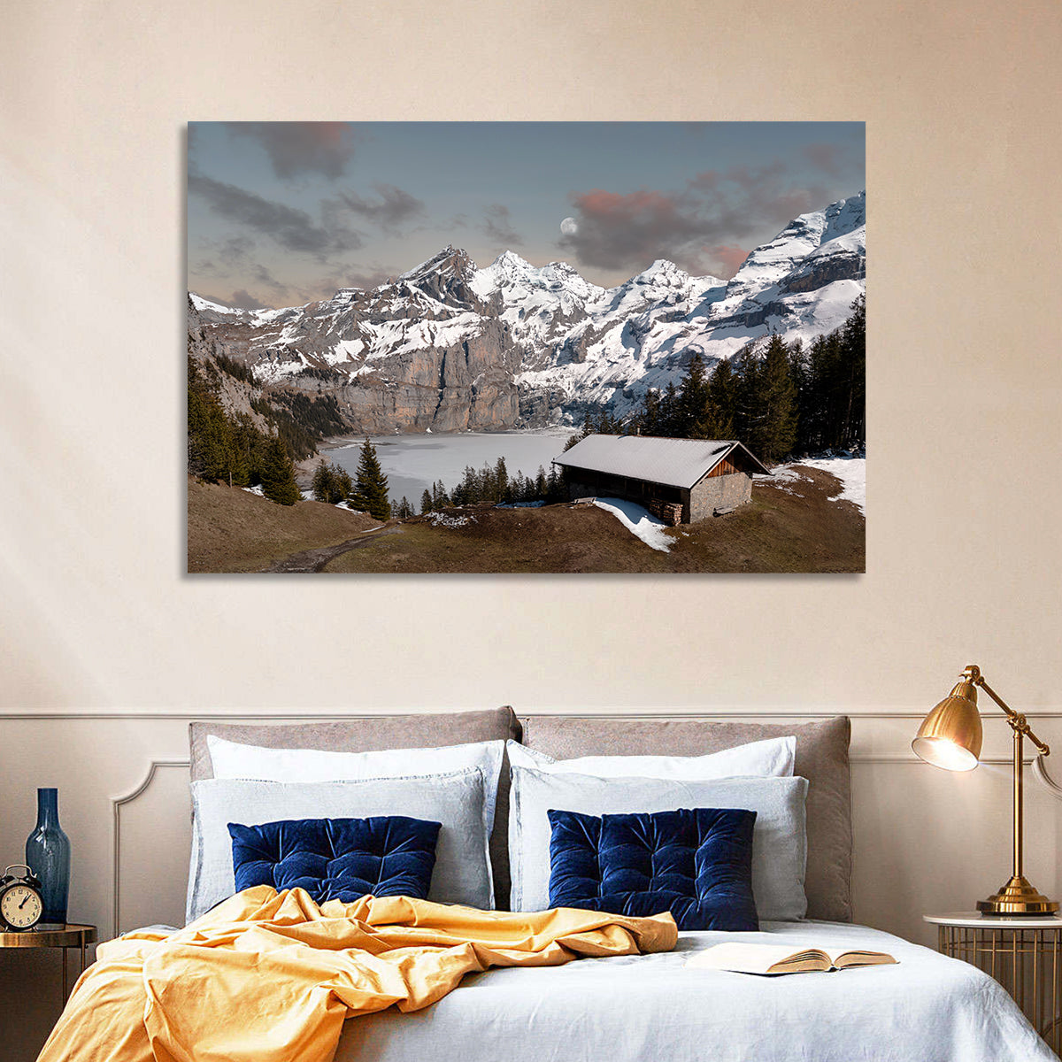 Oeschinensee Winter Landscape Wall Art
