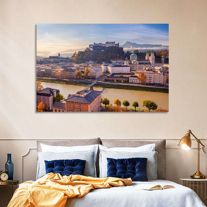 Salzburg Skyline at Golden Hour Wall Art