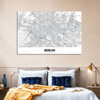 Berlin Street Network Map Wall Art