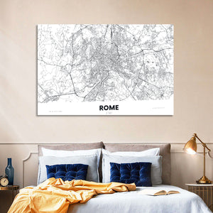 Rome City Map Wall Art