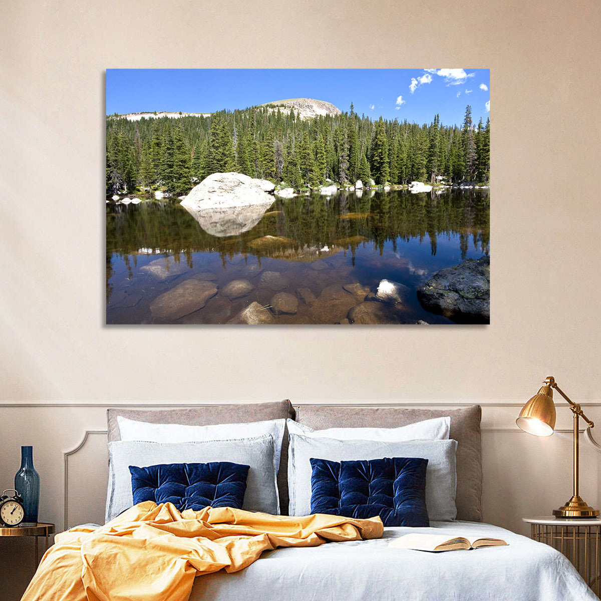 Colorado Forest Lake Reflection Wall Art
