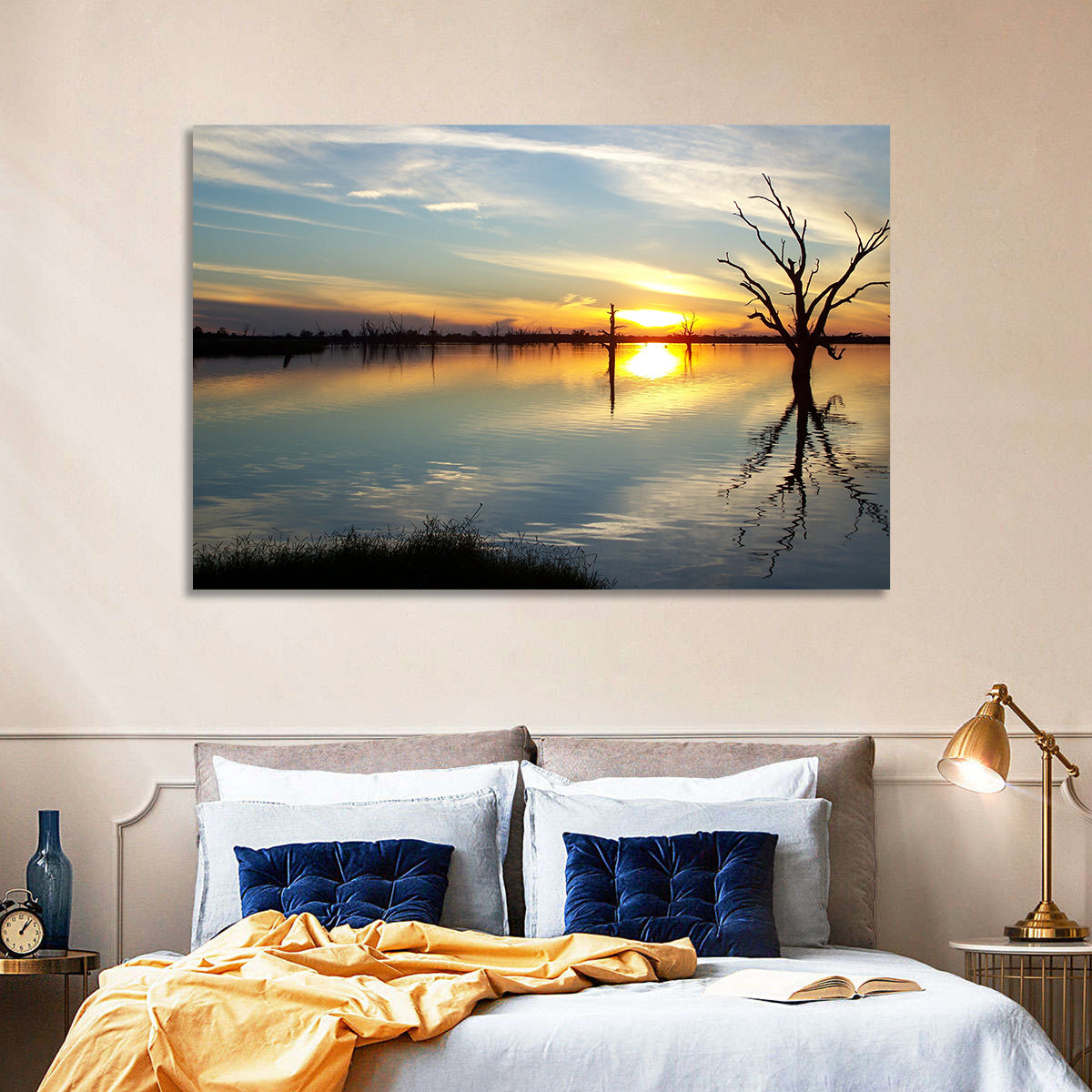 Murray River Sunset Reflection Wall Art