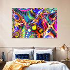 Chromatic Fractal Swirls Wall Art