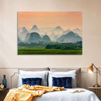 Misty Karst Mountains Wall Art
