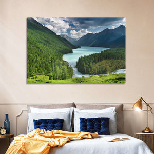 Siberia Woods Mountain Lake Wall Art