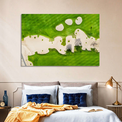 Aerial Golf Course Landscape Wall Art