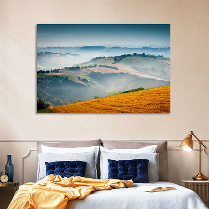Morning Mist Over Tuscany Wall Art