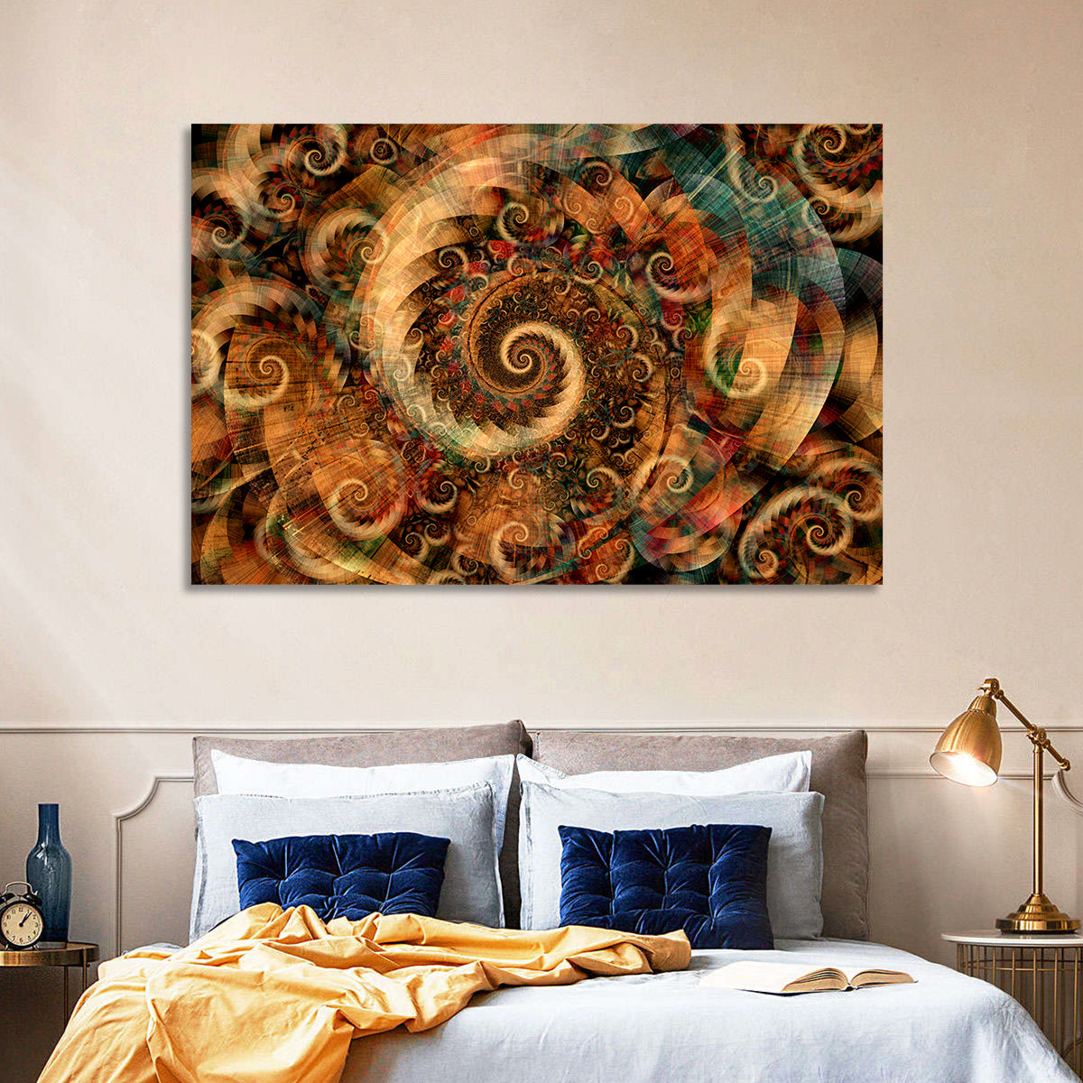 Golden Spiral Fractal Wall Art