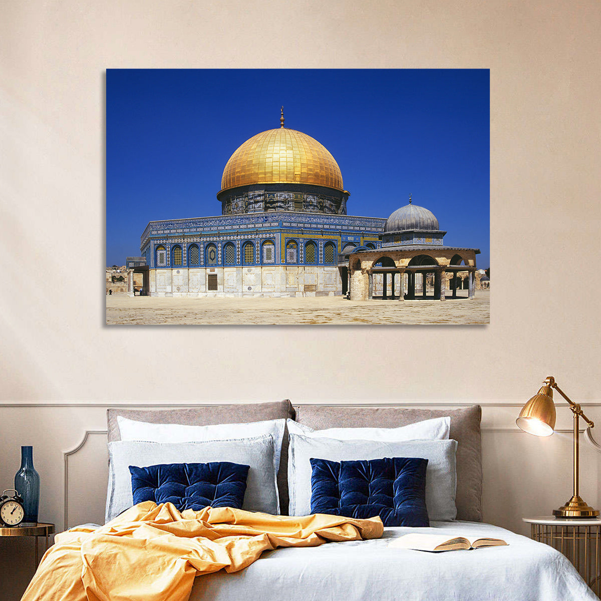 Golden Dome of the Rock, Jerusalem Wall Art in a room, landscape