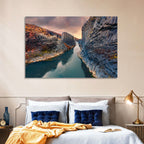 Studlagil Canyon at Sunset Wall Art