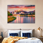 Hohensalzburg Fortress at Sunset Wall Art
