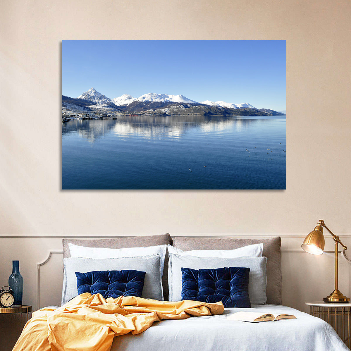 Beagle Channel Mountains, Ushuaia Wall Art in a room, landscape